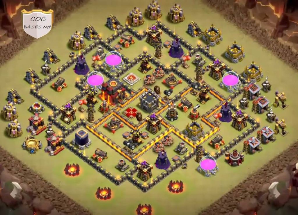anti valkyrie coc th9 war layout link
