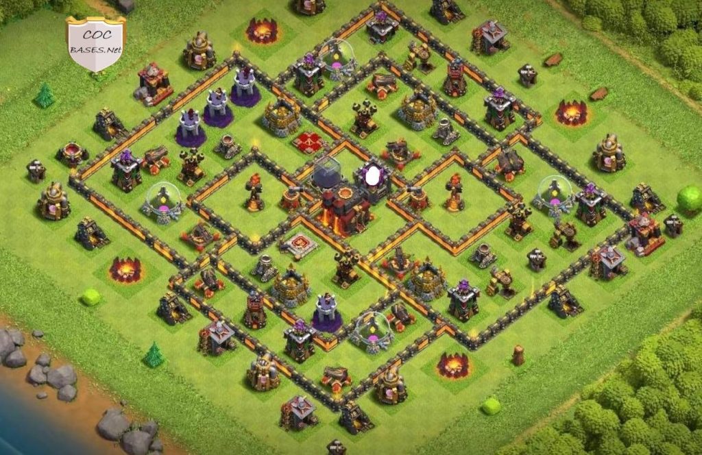 best clash of clans base town hall 10 trophy link