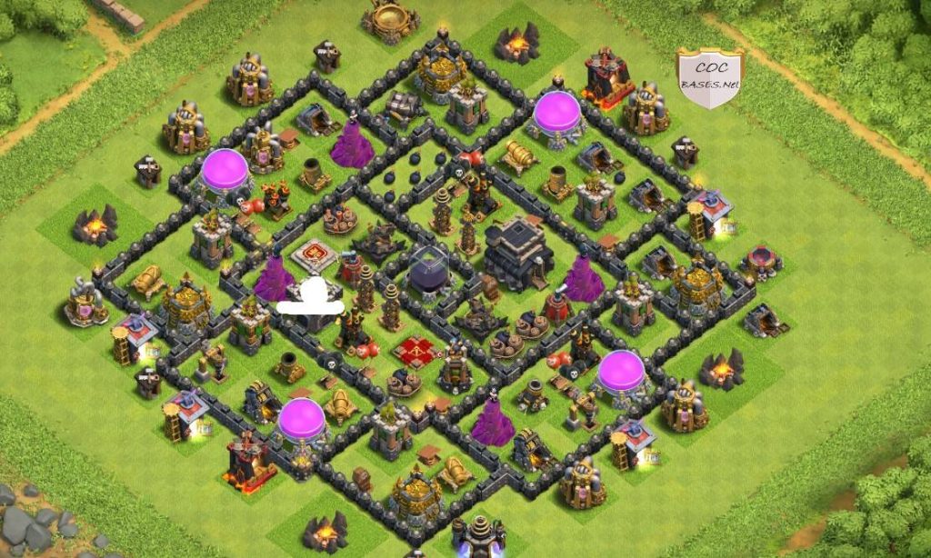 best clash of clans base town hall 9 trophy link