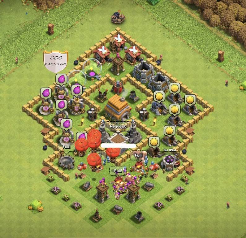 best th6 farming base for air attack