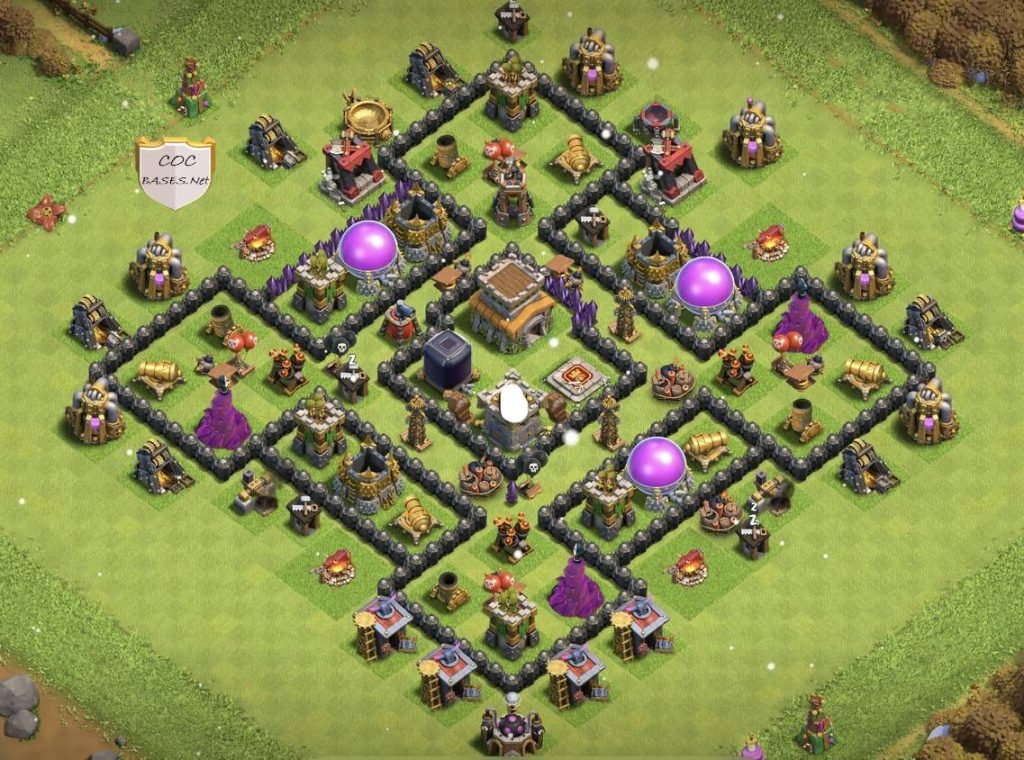 best th8 trophy base for air attack