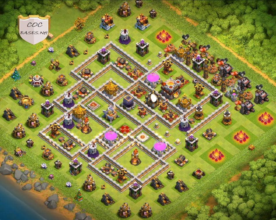 best town hall 11 farming base defense