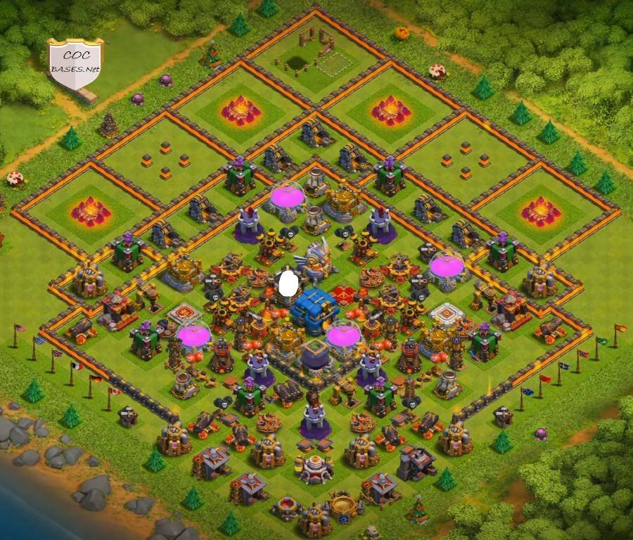 best town hall 12 farming base defense