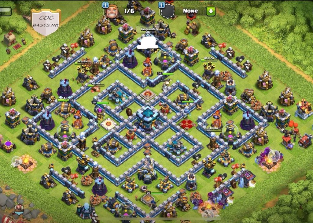 best town hall 13 base hybrid link