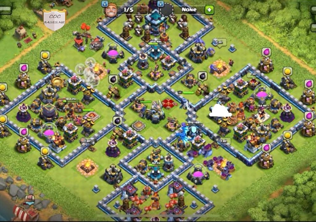 best town hall 13 war base defense