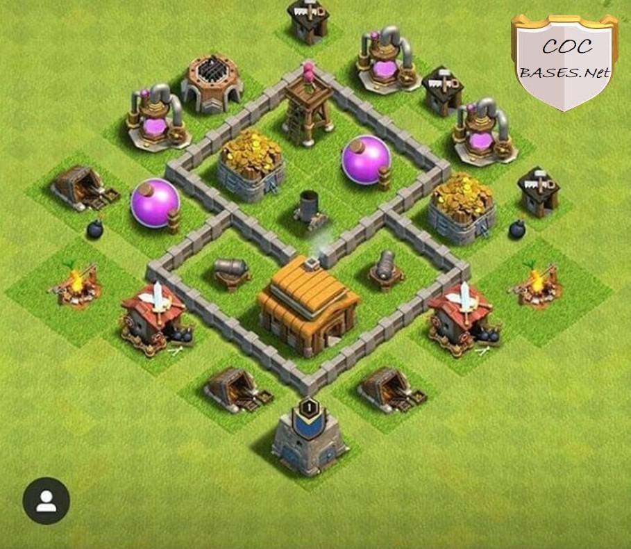 best town hall 3 base defense