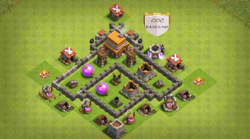 best town hall 4 farming base link anti everything