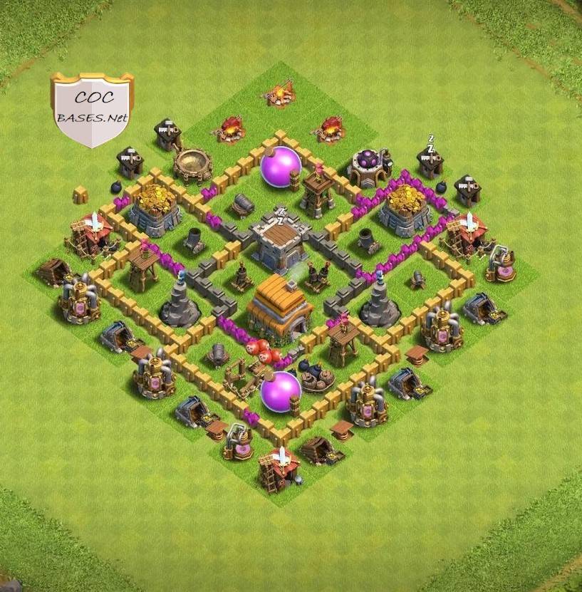 best town hall 6 trophy base defense