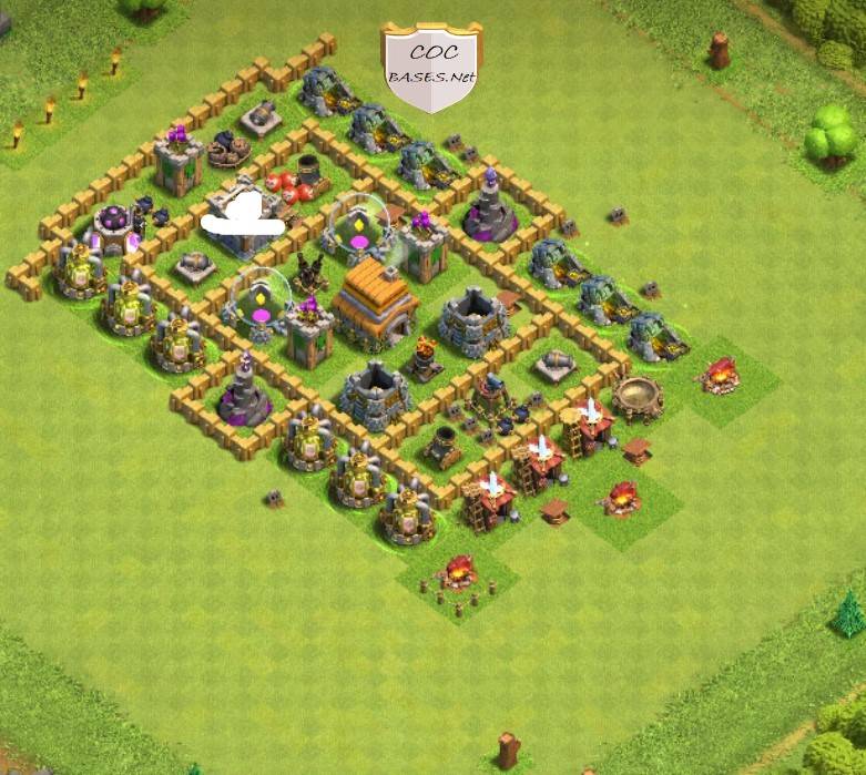 best town hall 6 war base defense