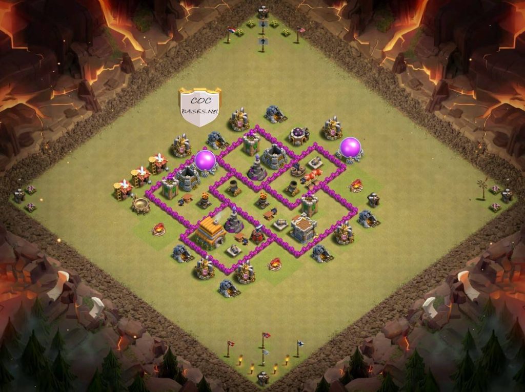 best town hall 6 war base layout