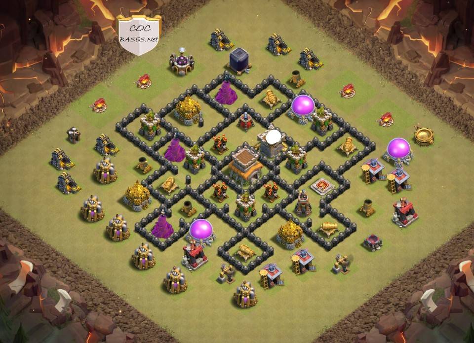 best town hall 8 trophy base layout