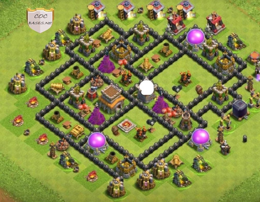 best town hall 8 war base defense