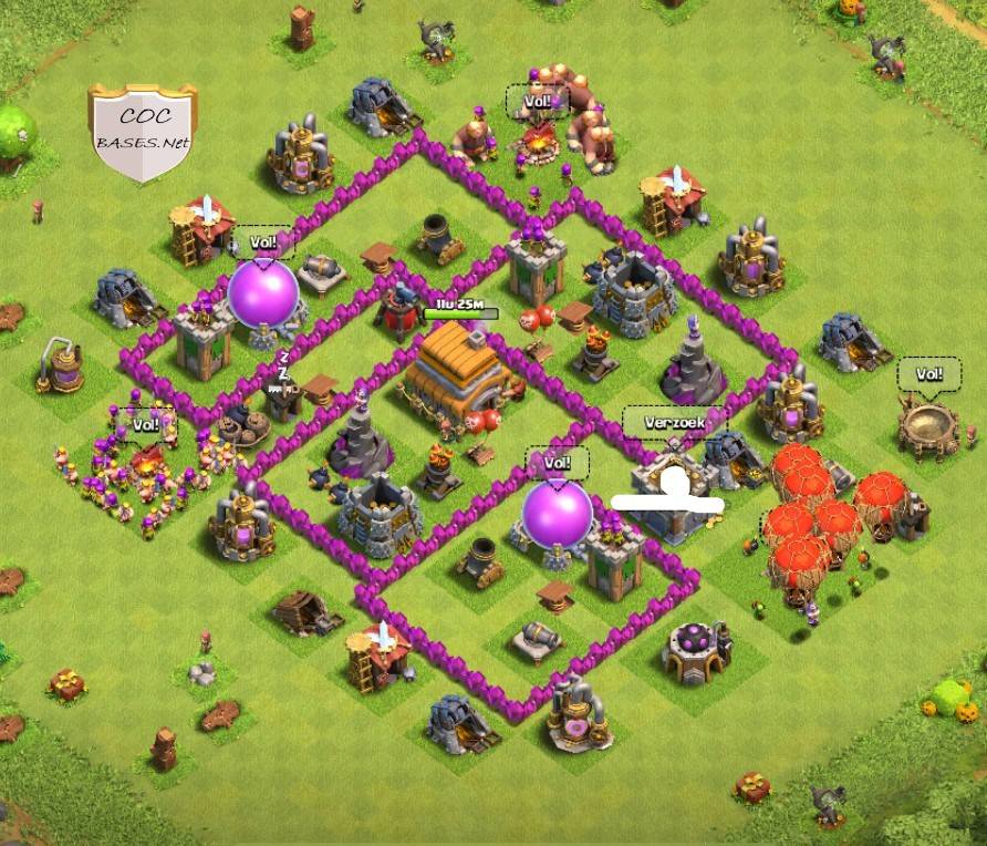 best town hall base 6