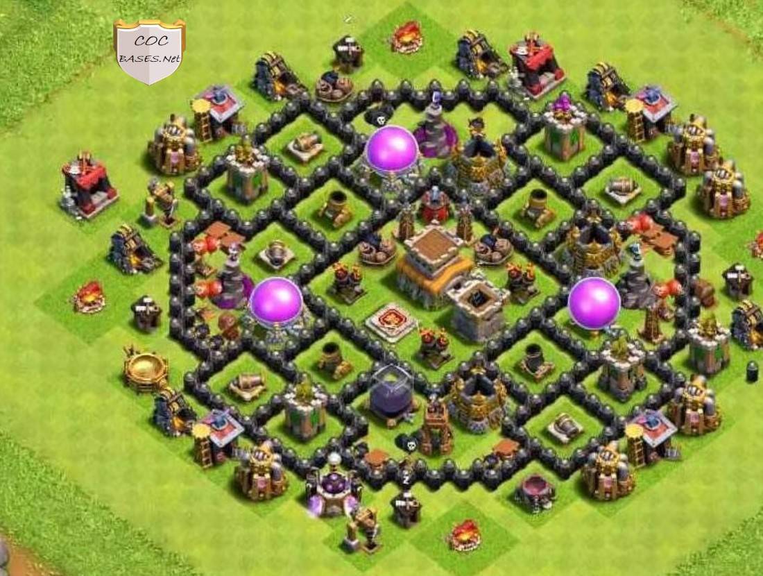 8 тх в clash of clans. База для 8 ТХ В Clash of Clans. Расстановка в клэш оф кланс 8 ратуша. Clash of Clans 8 ратуша. База для 8 ратуши Clash of Clans.