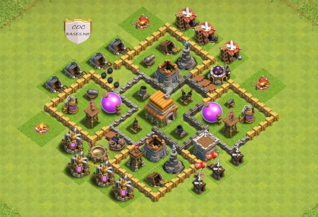 clan castle centralized level 6 loot protection layout