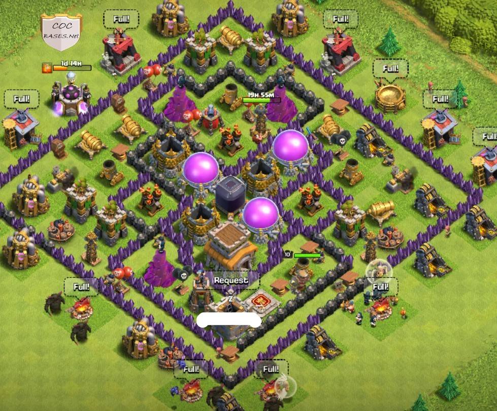 clan castle centralized level 8 loot protection layout