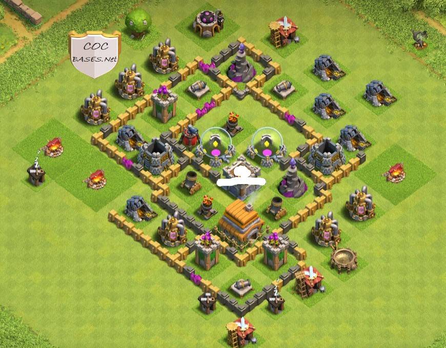 clash of clans anti 3 stars design town hall 6 trophy