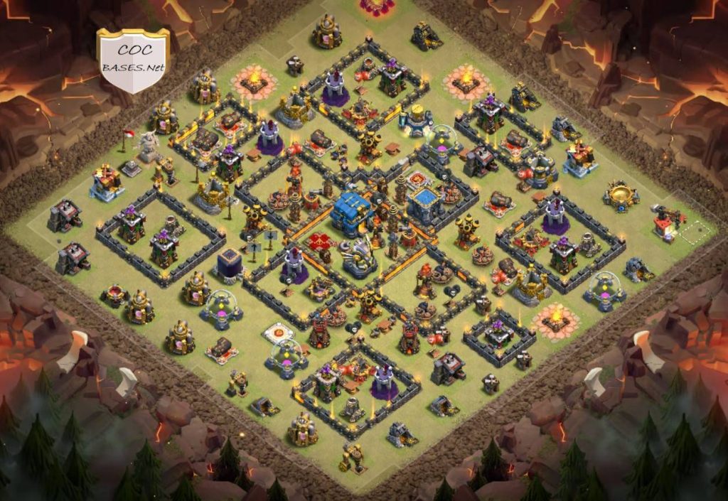 clash of clans anti 3 stars design town hall 9 trophy