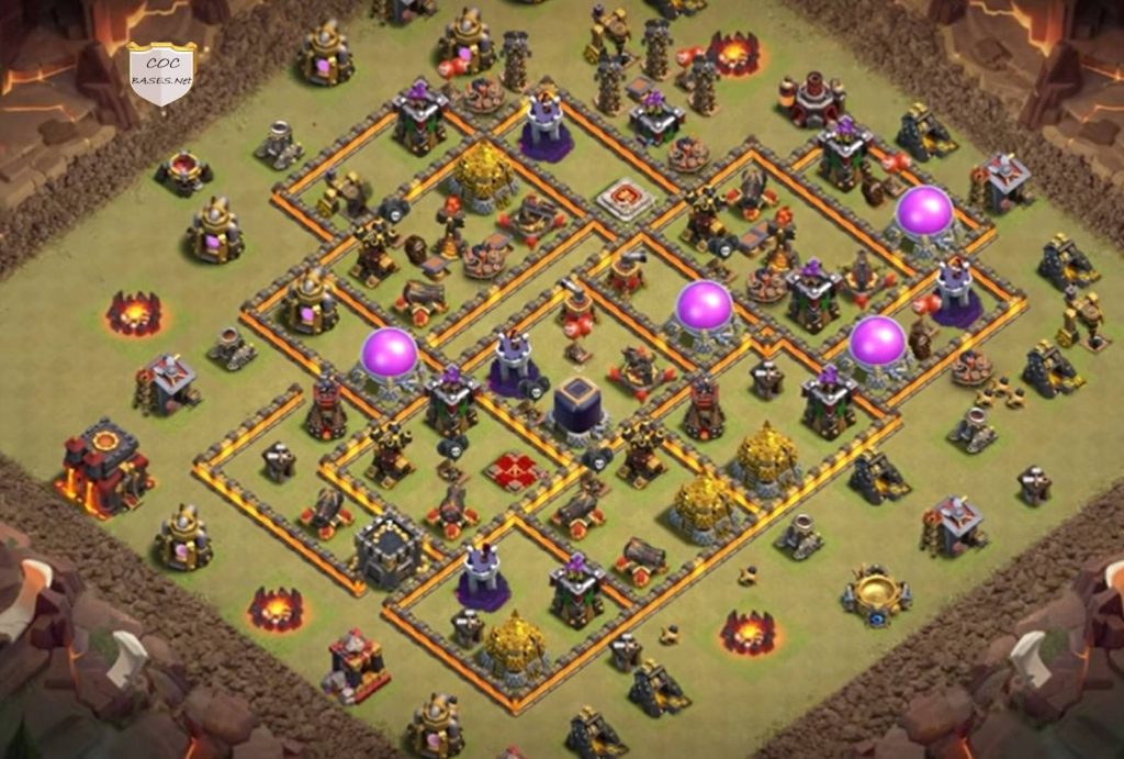 clash of clans anti everything farming layout link level 10