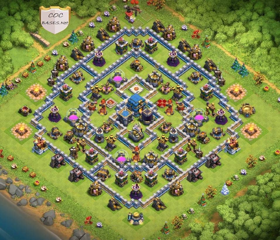 clash of clans anti everything farming layout link level 12