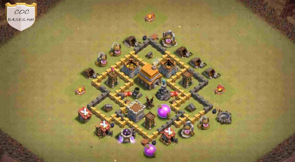 clash of clans anti everything farming layout link level 5