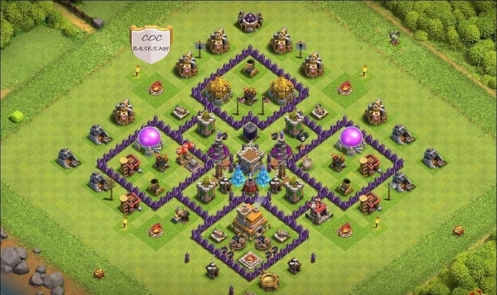 clash of clans anti everything farming layout link level 7
