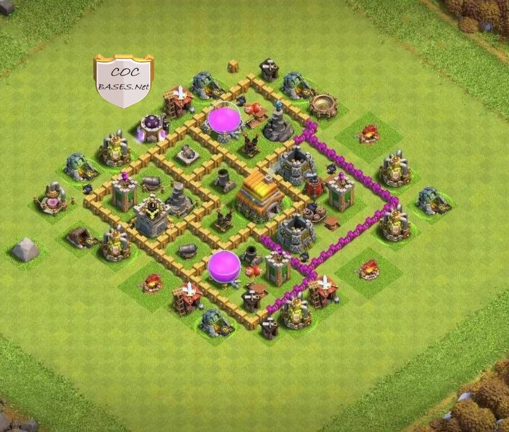 clash of clans anti everything hybrid layout link level 6