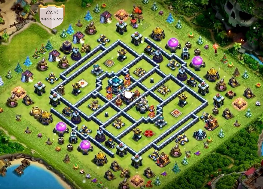 clash of clans anti everything trophy layout link level 13