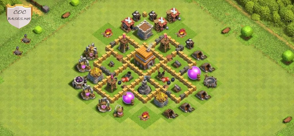 clash of clans anti everything war layout link level 5