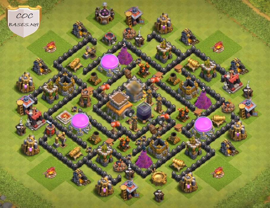 clash of clans anti loot town hall 8 layout link