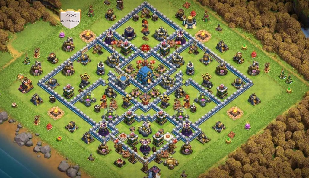 clash of clans farming th12 base anti all troops