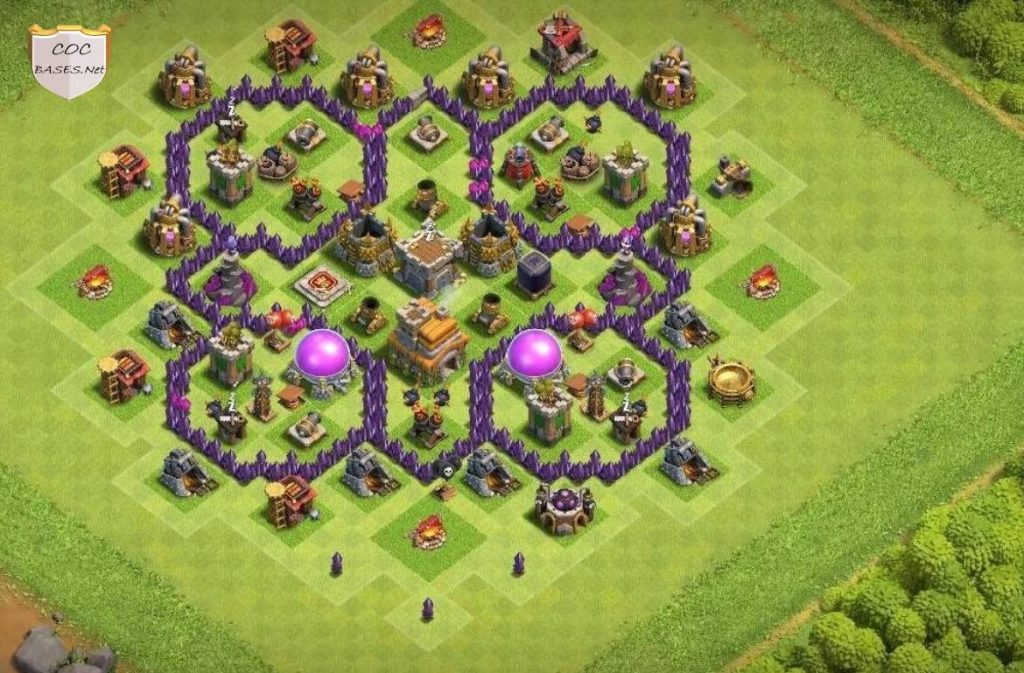 clash of clans farming th7 base anti loot