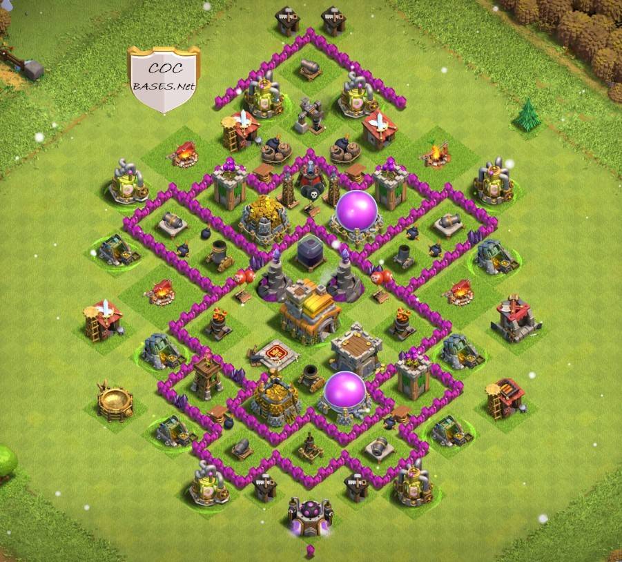 clash of clans farming th7 base layout link