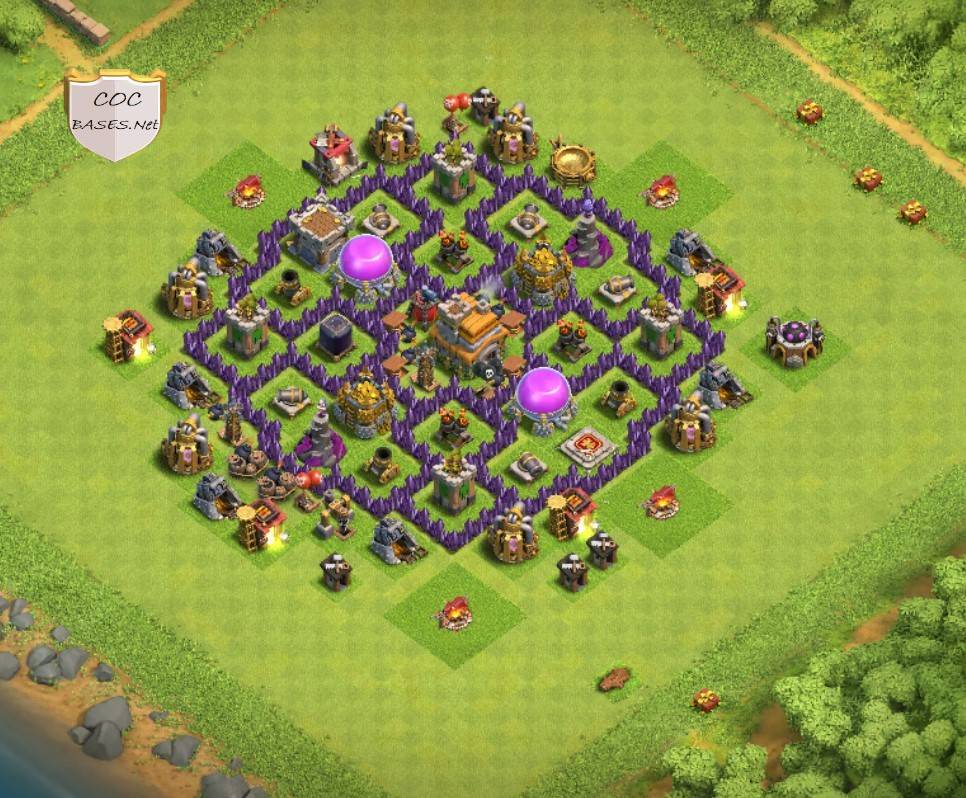 clash of clans farming th7 base layouts