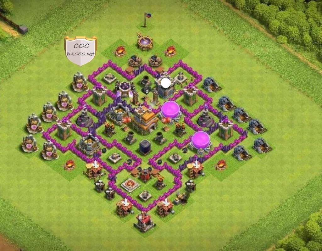 clash of clans farming town hall 7 anti loot base