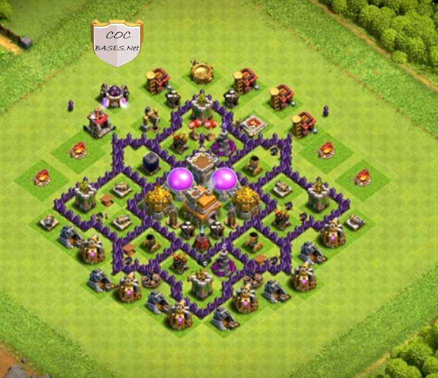 clash of clans farming town hall 7 base copy