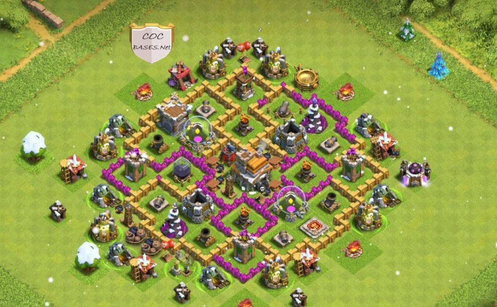 clash of clans farming town hall 7 layout with download link