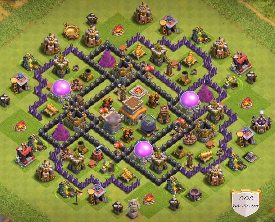 clash of clans hybrid layout copy link th8 base