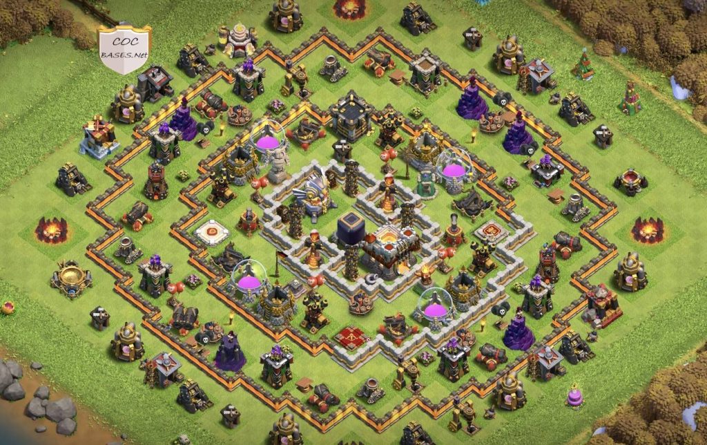 clash of clans level 11 loot protection layout design link