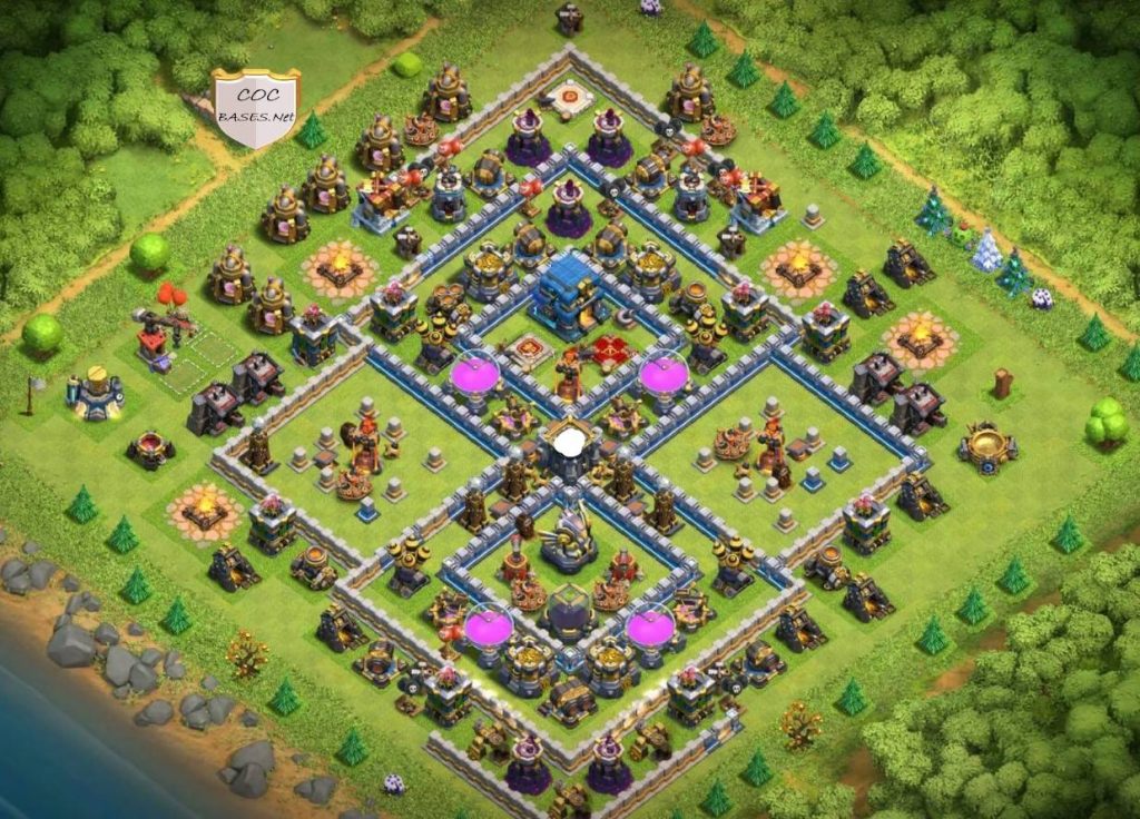 clash of clans level 12 hybrid base link