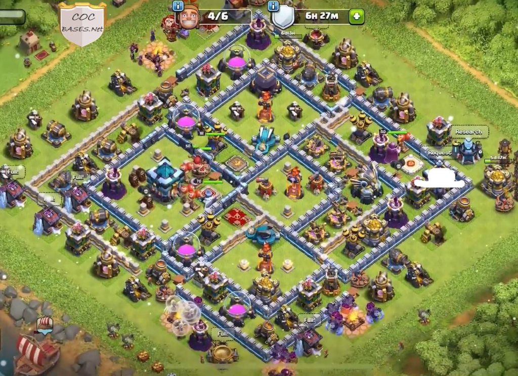 clash of clans level 13 hybrid base link