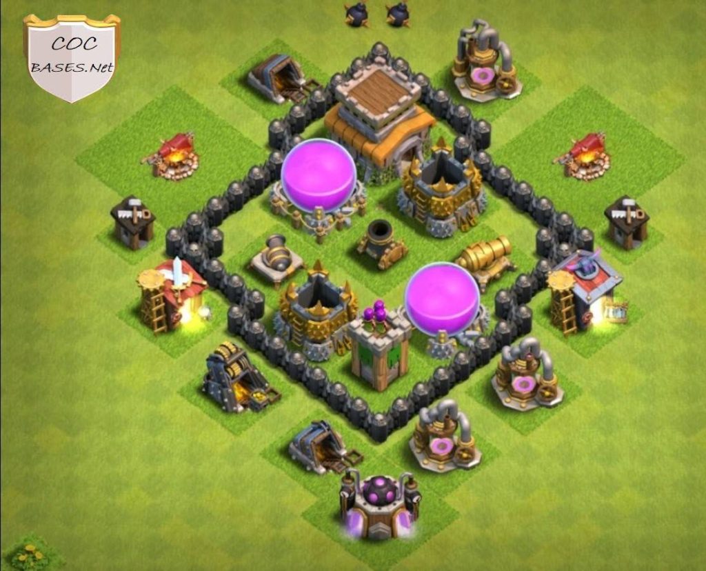clash of clans level 3 loot protection layout design link