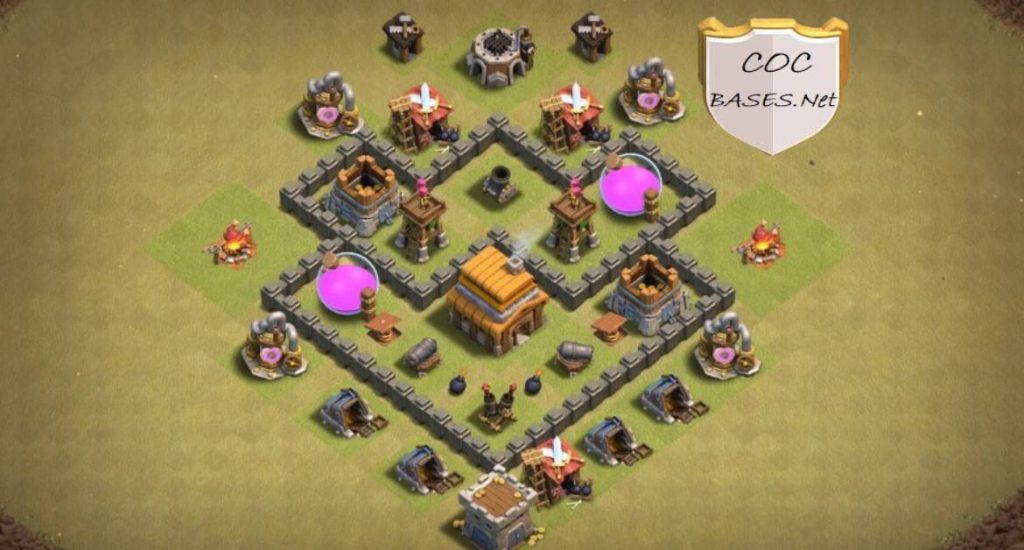 clash of clans level 4 loot protection base link