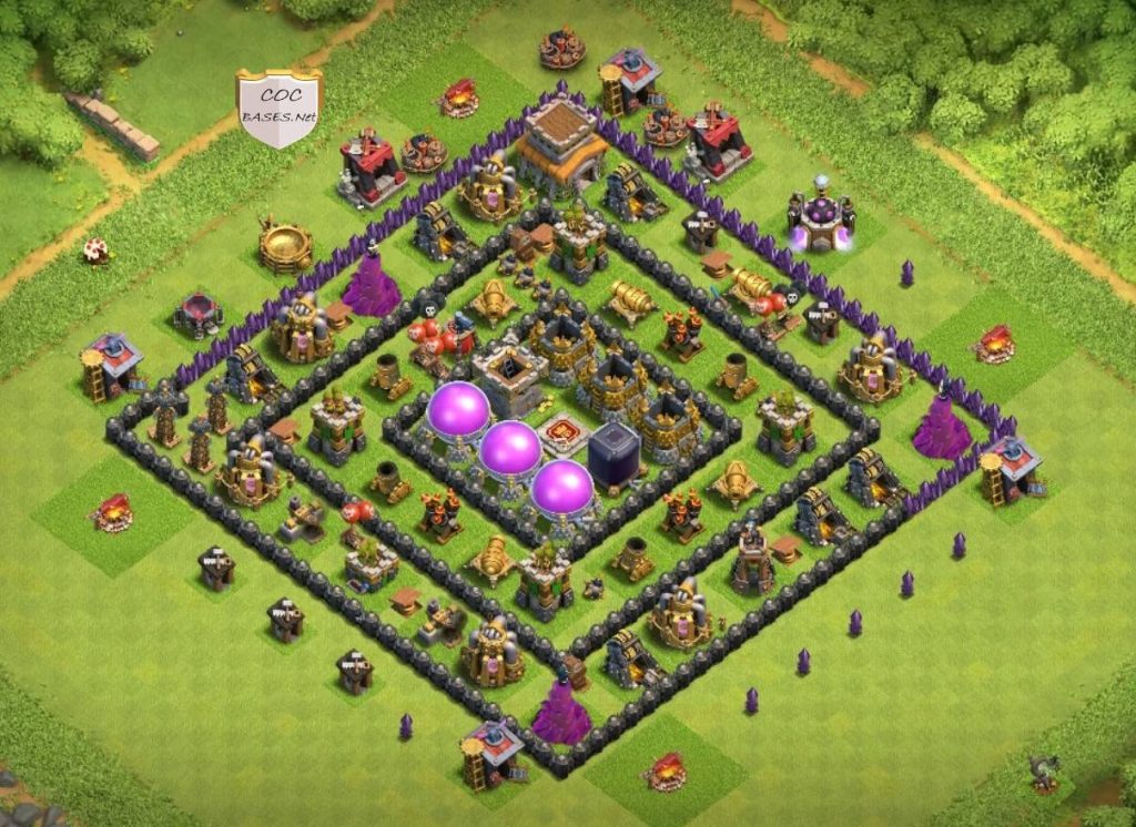 clash of clans level 8 loot protection layout design link