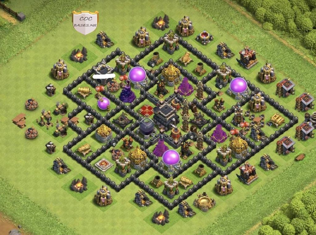 clash of clans level 9 loot protection layout design link
