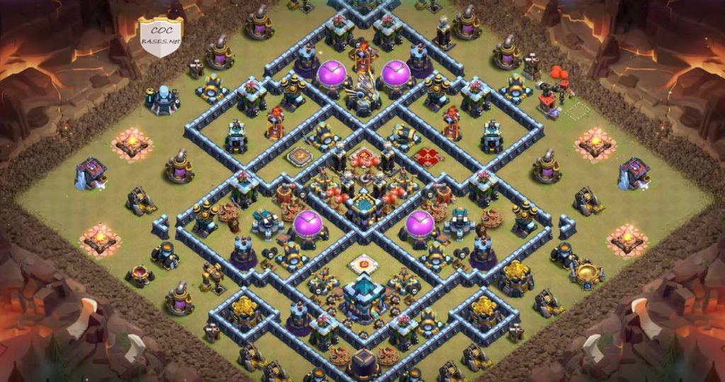 clash of clans loot protection th13 base Anti 3 star