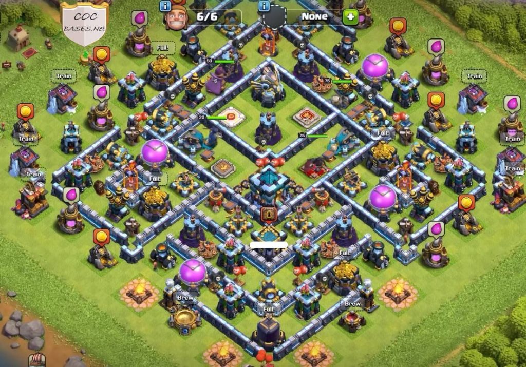 clash of clans loot protection th13 base with link