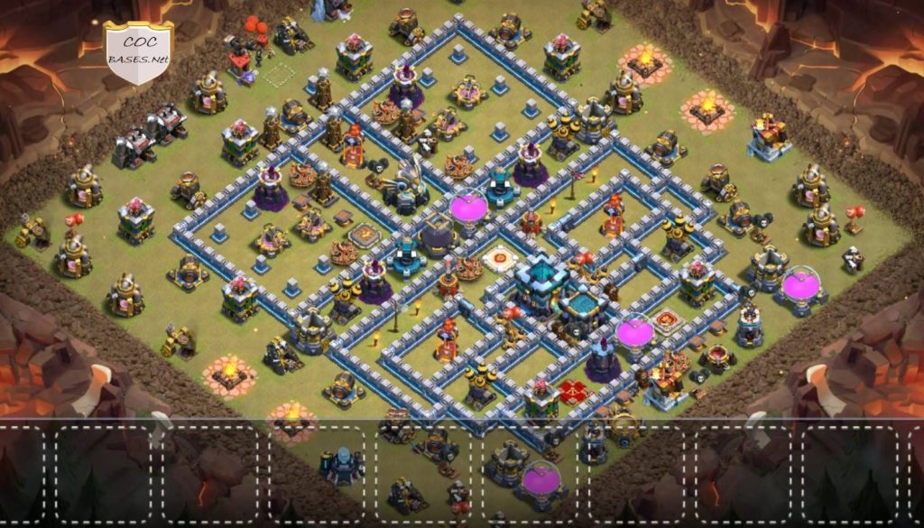 clash of clans loot protection th13 defense base with link