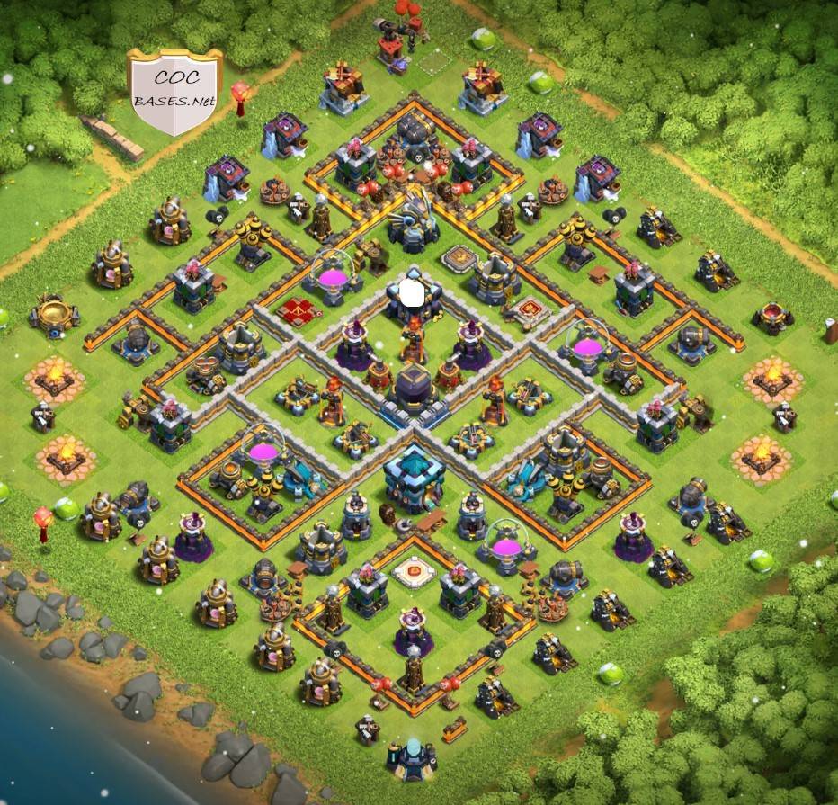 clash of clans loot protection th13 island base