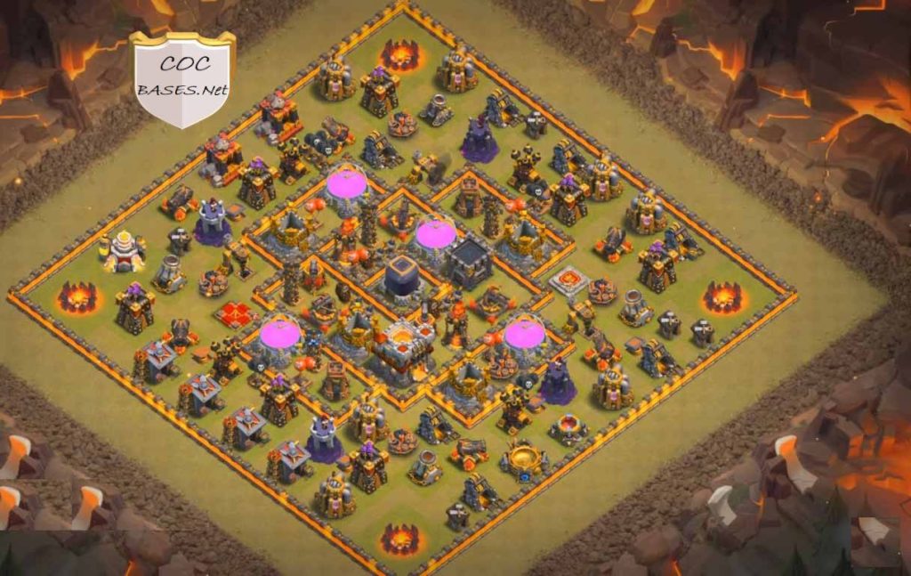 clash of clans th10 hybrid layout link pic download